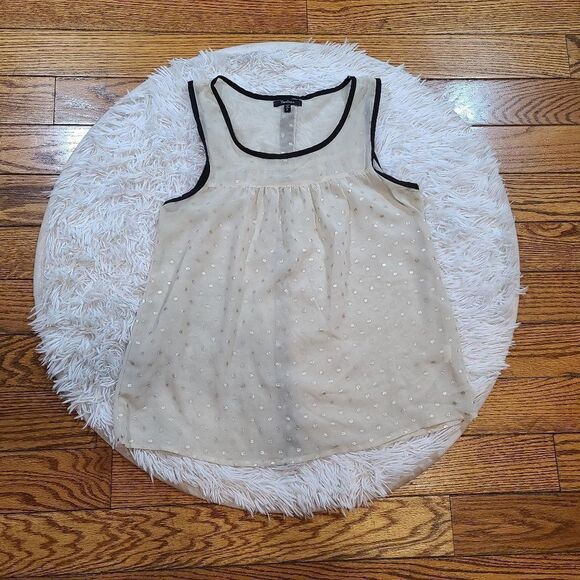 Monteau Women's Sheer Polka Dot Tank Top - Picture 1 of 3